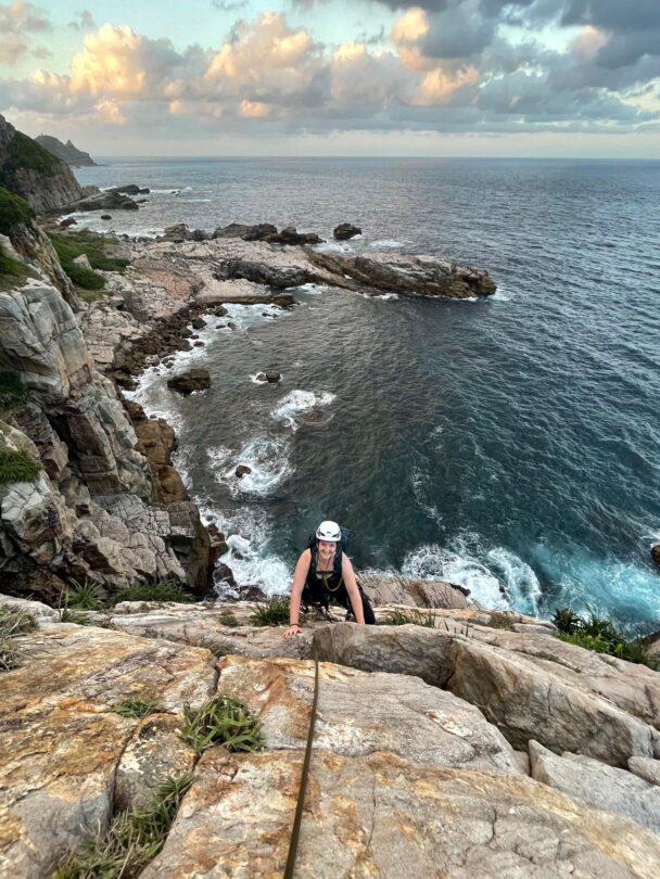 Rock climbing at Long Dong in Taiwan
