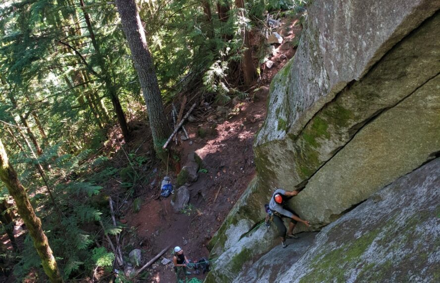  The increase of climbing traffic on Index’s granite walls keeps vegetation from growing over the routes. 