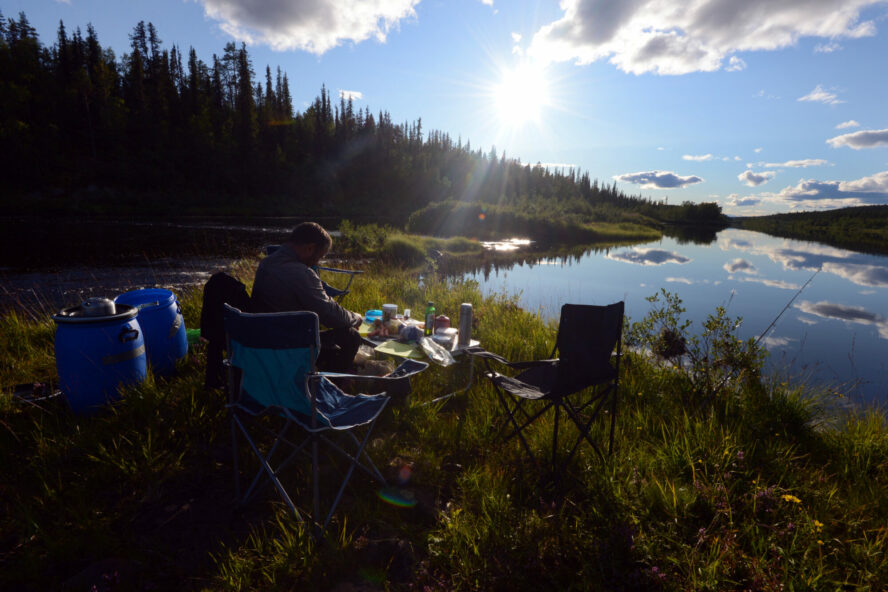 Each night we ate dinner under a low-hanging sun and the fine company of friends.