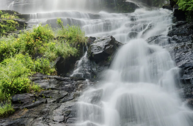 Amicalola Falls is the southernmost point of the Appalachian Trail, located in Georgia.