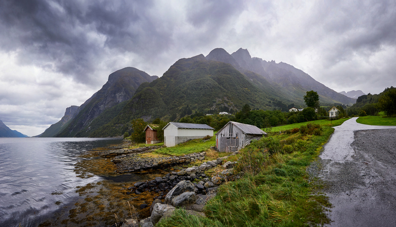 Bjørke is one of the oldest farm areas in the Hjørundfjord area. Graves found in Bjørke date back to about 600 AD.