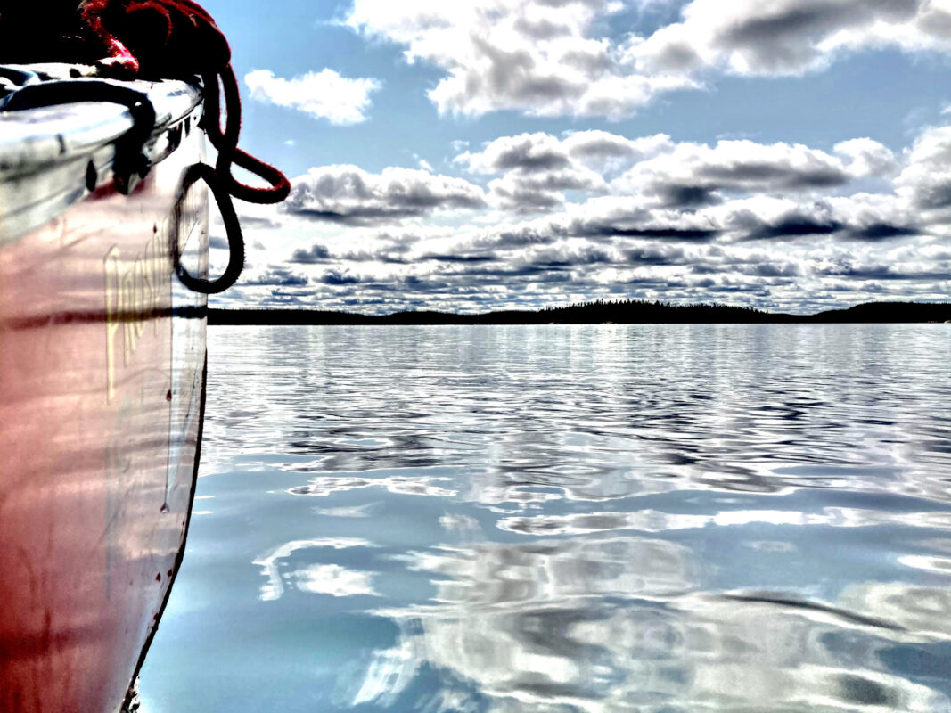 A canoe on the Seal River in Manitoba