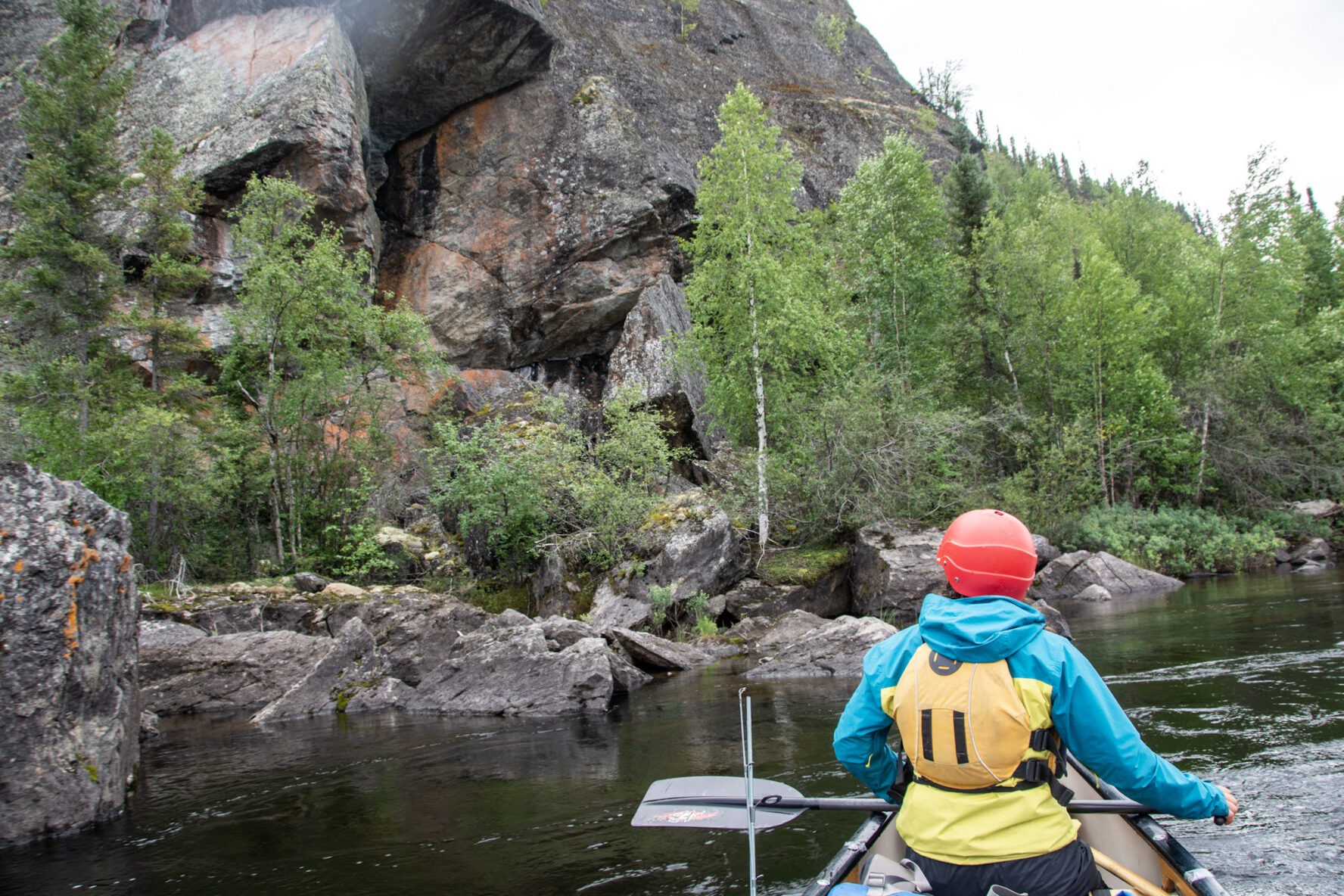 A canoer on the Porcupine River
