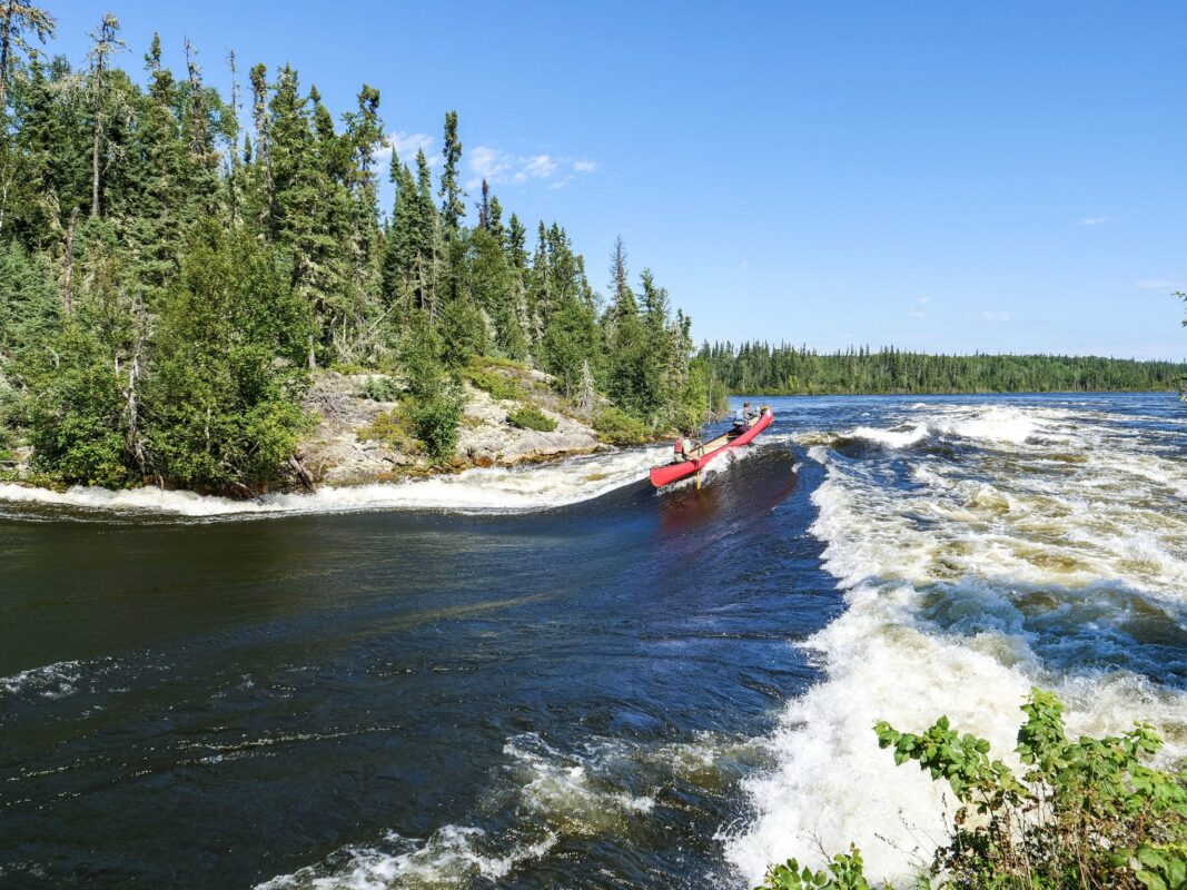 Canoers on the Paull River in Canada