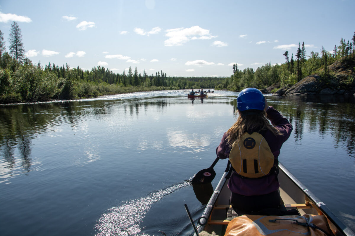 Canoers on the Seal River in Manitoba