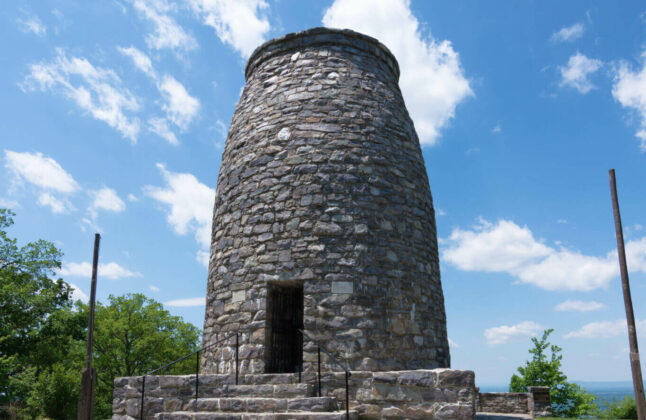 The First Washington Monument is 34 feet tall today.