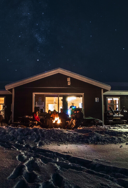 Seek respite from Iceland's winter wilderness in one of well-equipped huts.