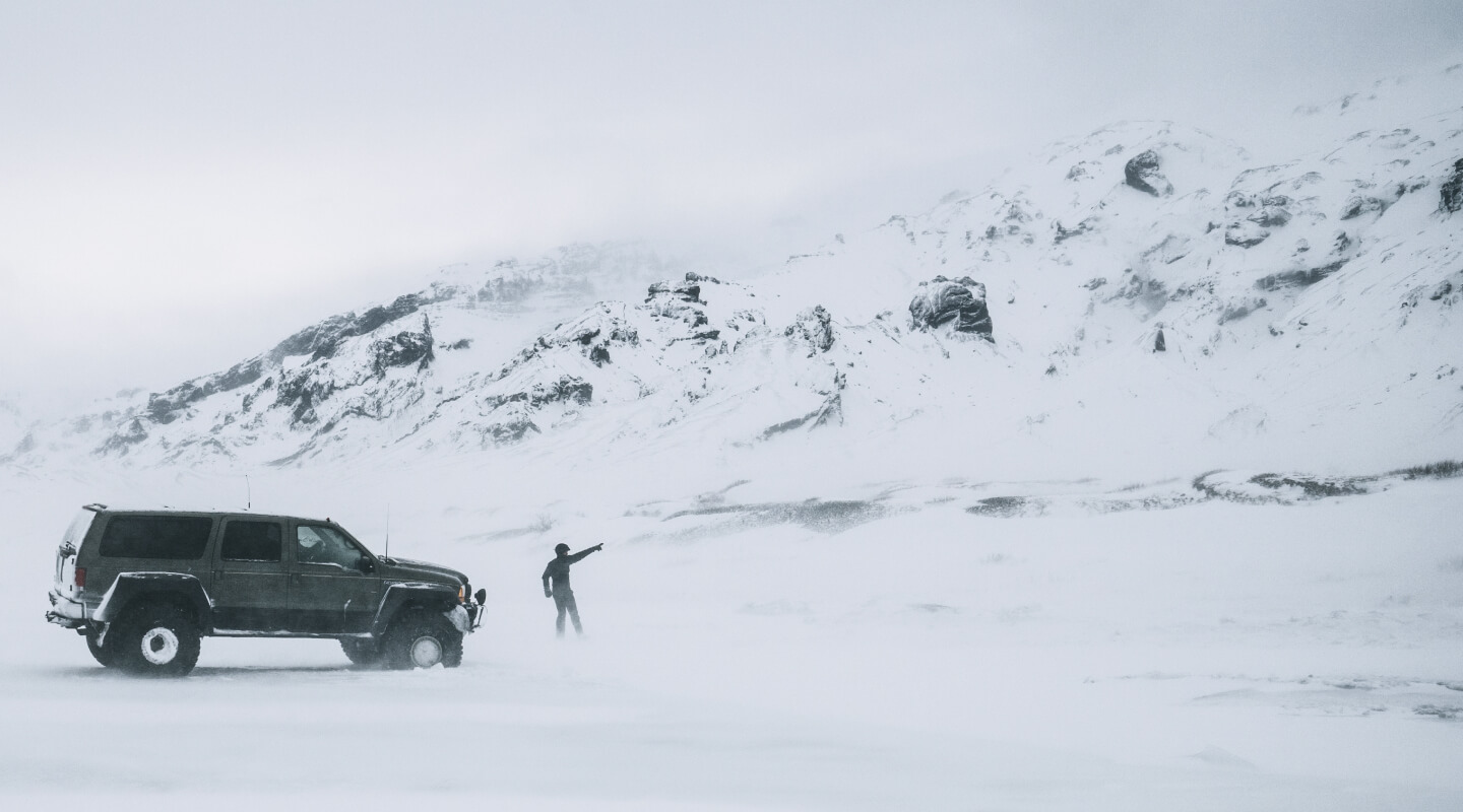 Traversing Iceland’s winter wilderness is that much easier with a super jeep.