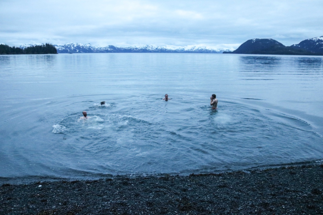 Kayakers in the sea, Prince William Sound