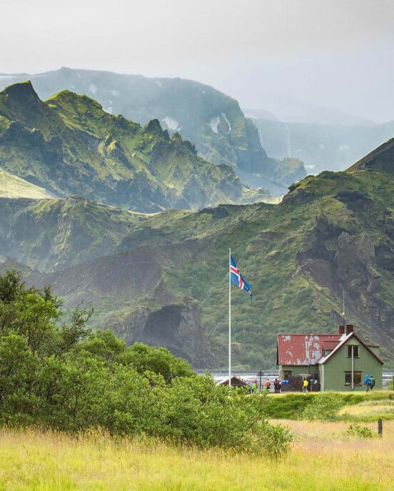 One of the numerous huts on the Laugavegur trail.
