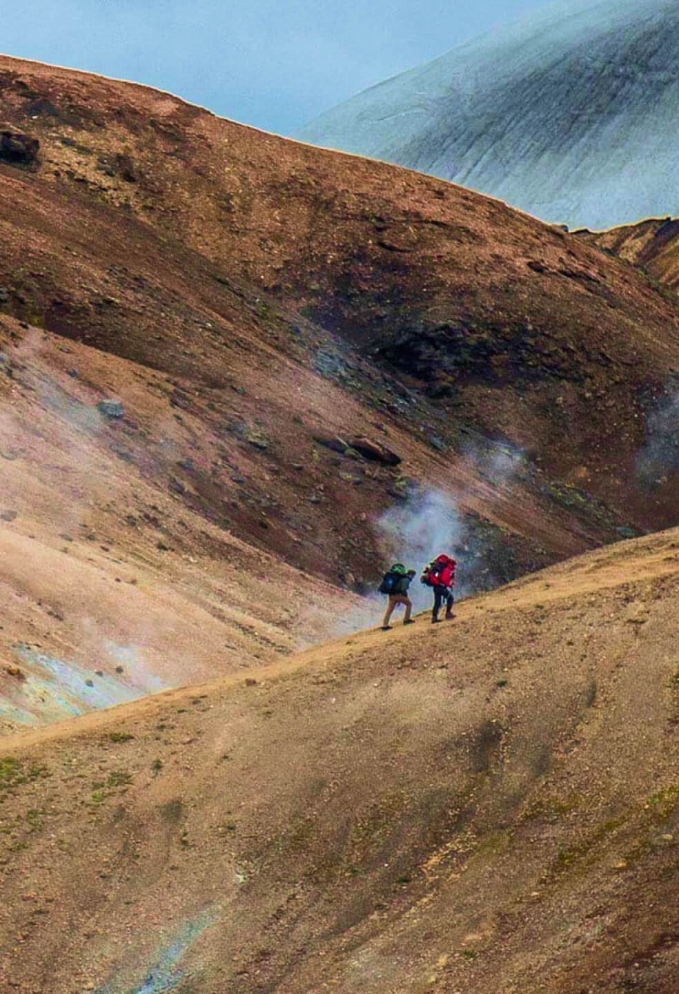 Laugavegur trail will even take you across a petrified lava field.