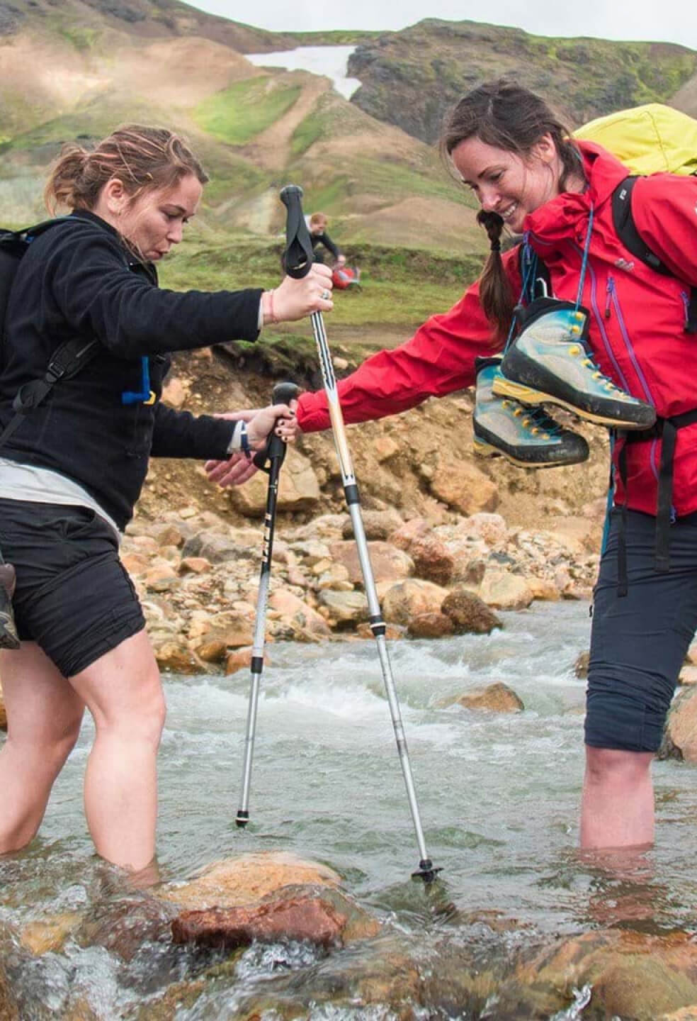 The trek on the Laugavegur Trail will require moderate strength, especially for the river crossing.
