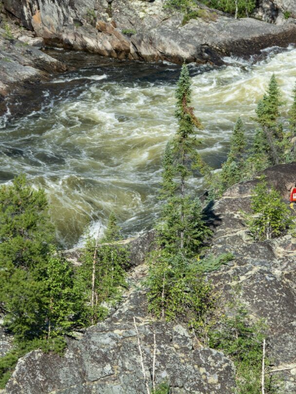 Wild canoe adventure on the Porcupine River, Saskatchewan