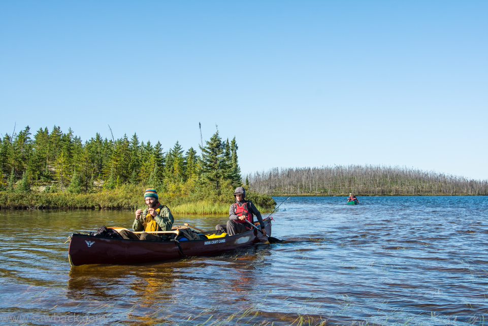 People canoeing on the Hawkrock River