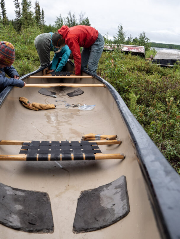 Wild canoeing on the Paull River, Canada