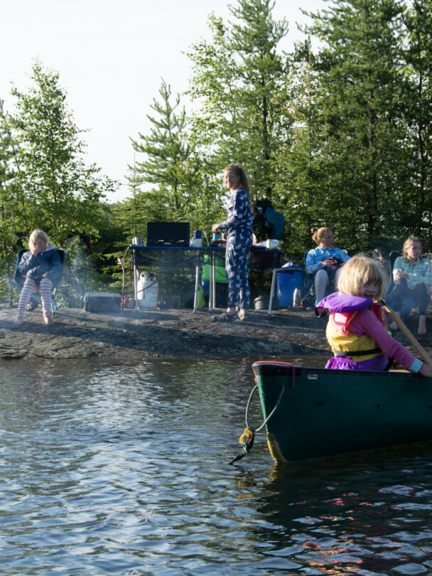 Wild canoeing on the Paull River, Canada