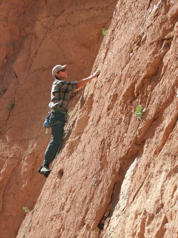 Rock climbing and hiking in the Todgha Gorge area, Morocco
