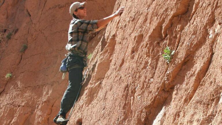 Rock climbing and hiking in the Todgha Gorge area, Morocco