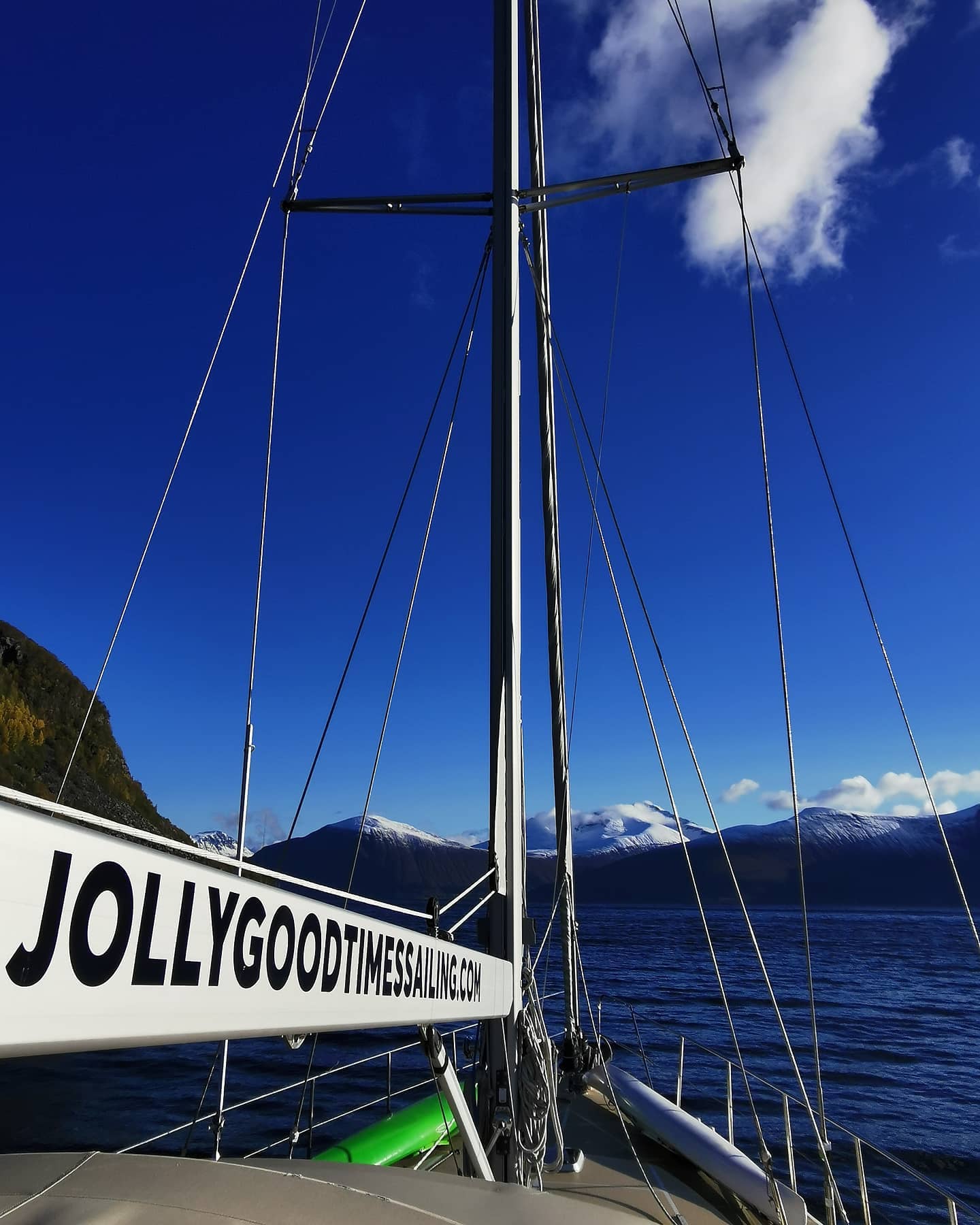 A sailing boat in Hjørundfjord, Norway