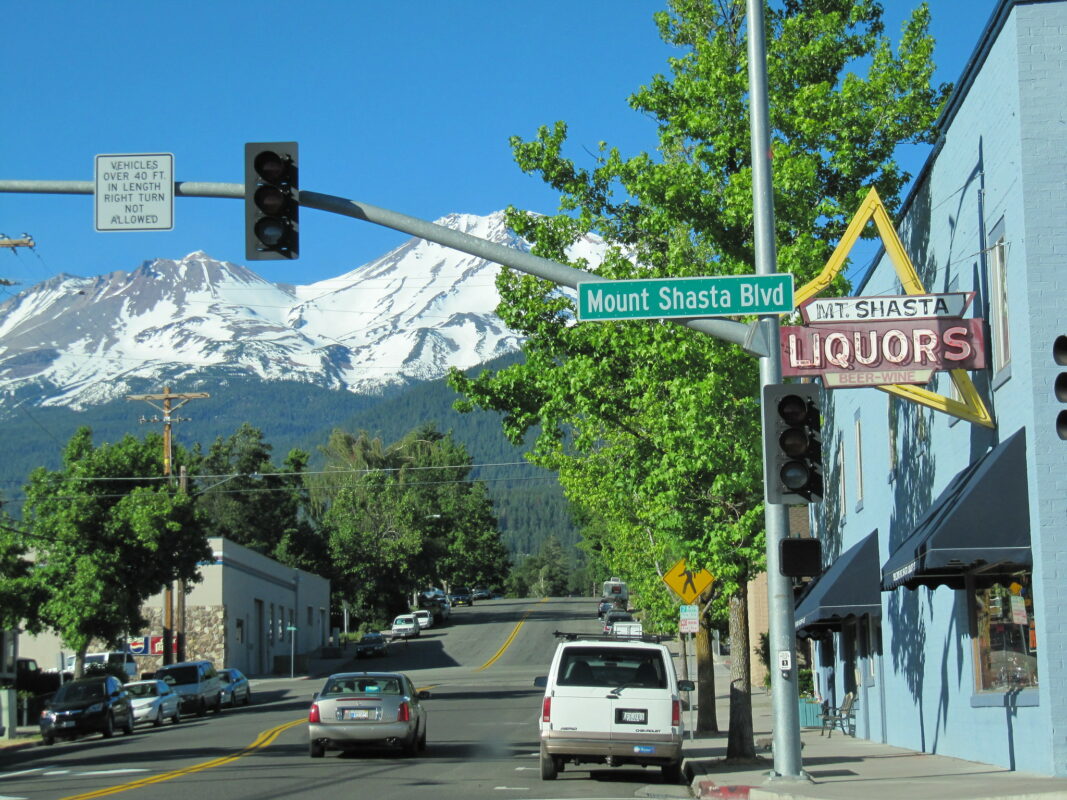 The town of Mount Shasta