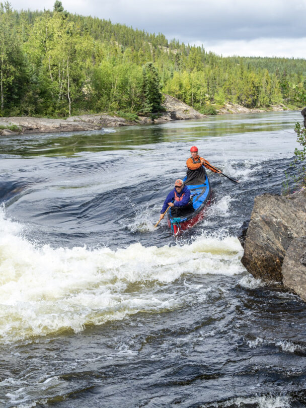 Wild canoe adventure on the Porcupine River, Saskatchewan