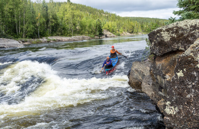 Wild canoe adventure on the Porcupine River, Saskatchewan