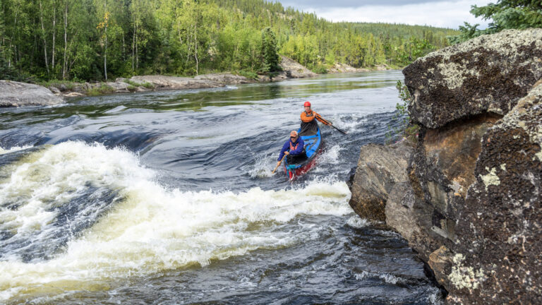 Wild canoe adventure on the Porcupine River, Saskatchewan