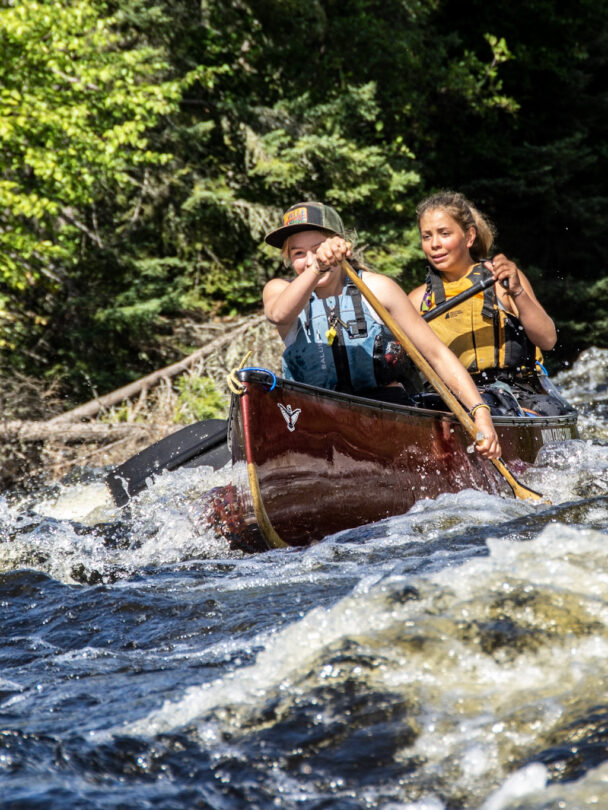 Wild canoeing on the Paull River, Canada
