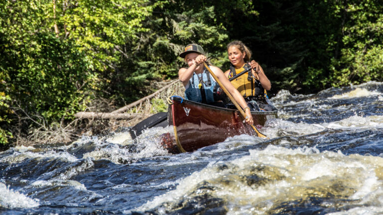 Wild canoeing on the Paull River, Canada