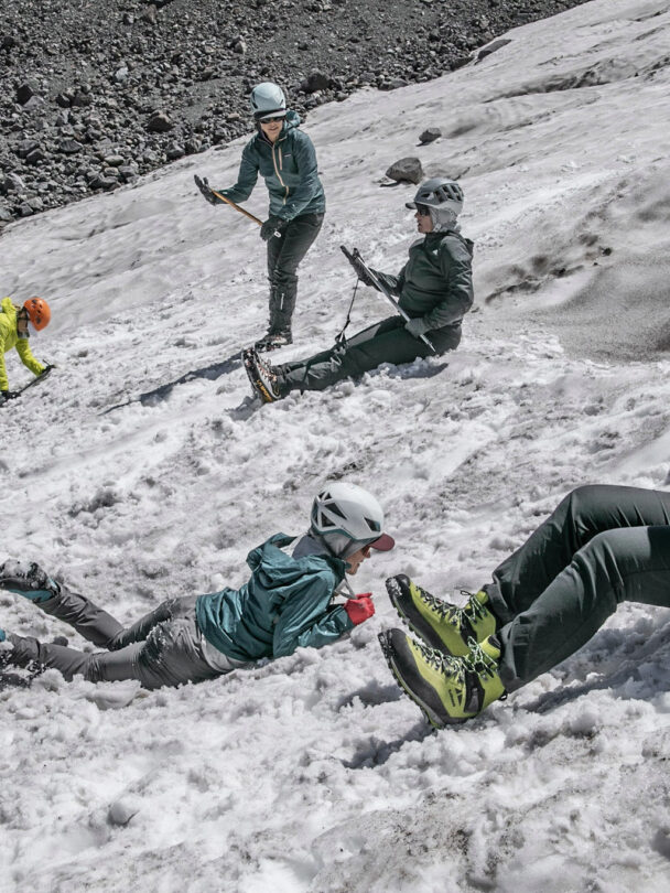 Intro to glacier travel on Mount Shasta for women, California