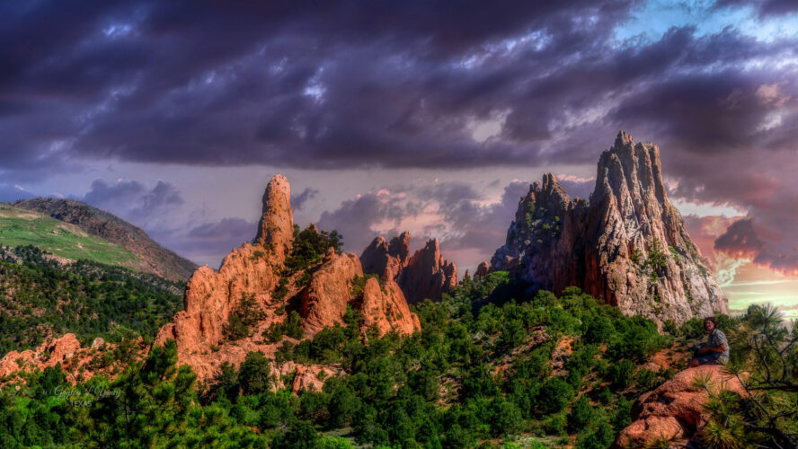 A National Natural Landmark, Garden of the Gods was first called Red Rock Corral, evident from its bright red and ochre formations.