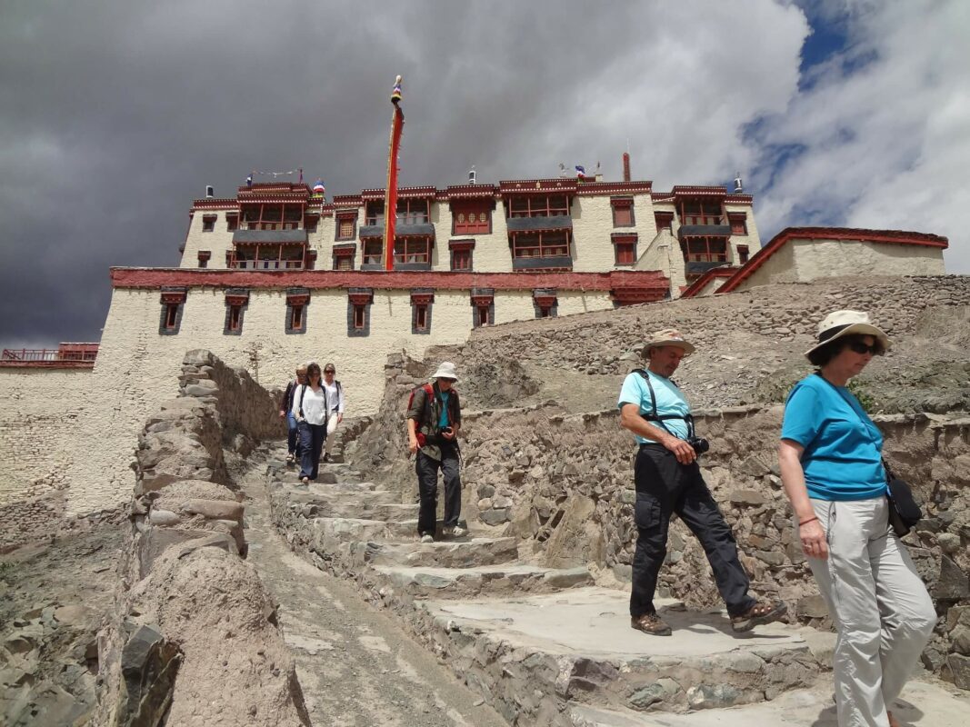 Hikers at Thiksey Monastery in Leh