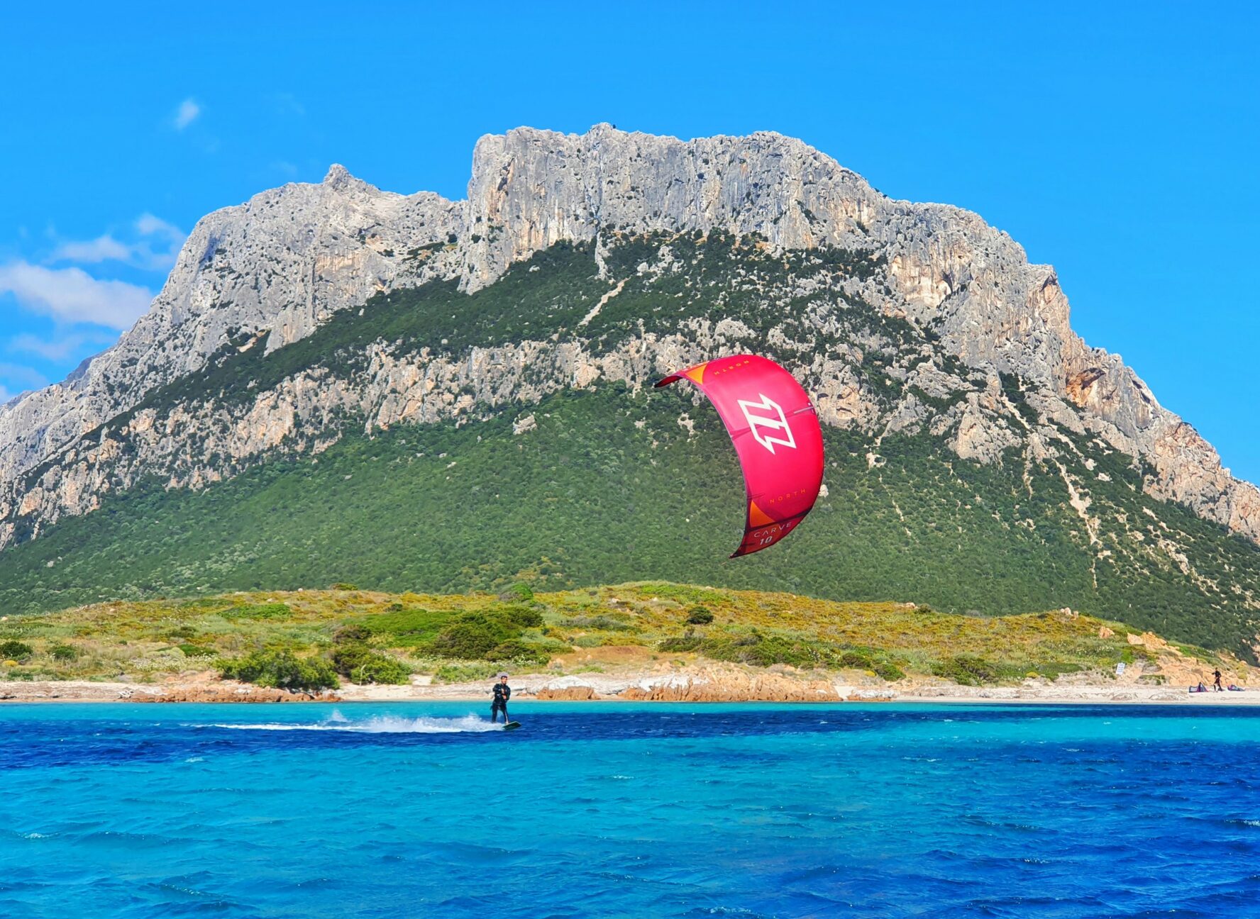 Kitesurfing near Corsica, France