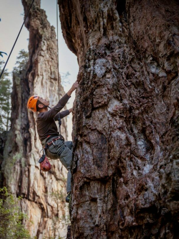 Rock climbing in North Carolina