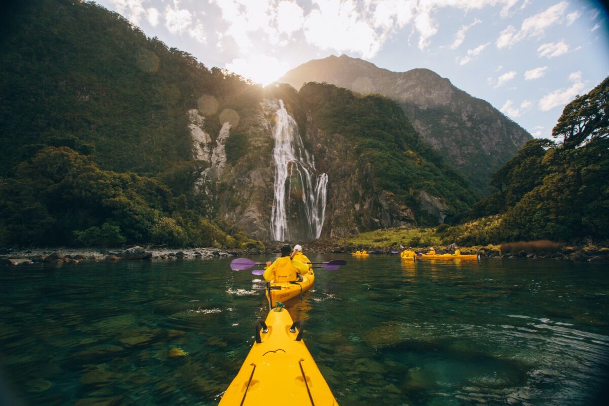 Kayaking in Milford Sound, New Zealand