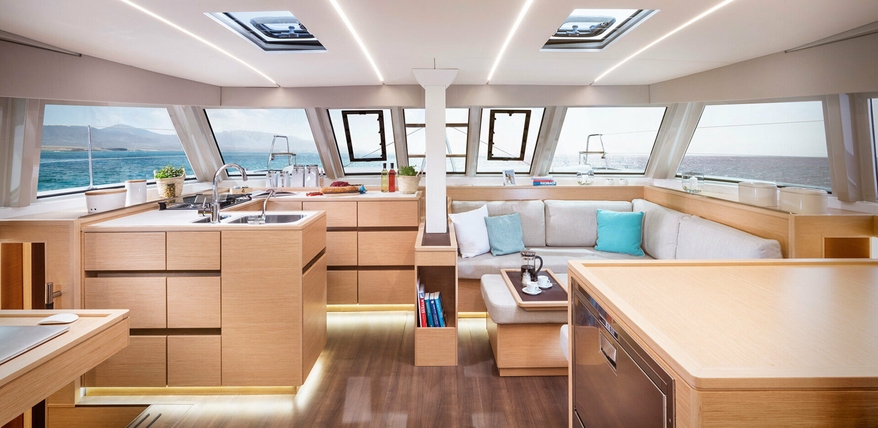 Interior of the Nautitech yacht