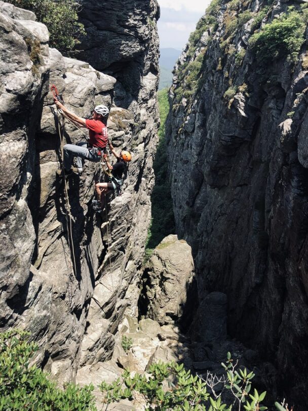 Rock climbing in North Carolina