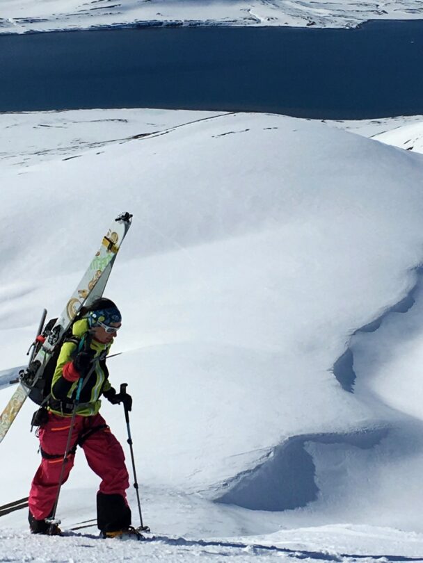 Backcountry skiing at the Carlyle Lodge.