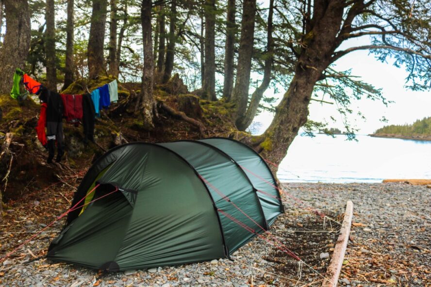 A campsite in Prince William Sound.