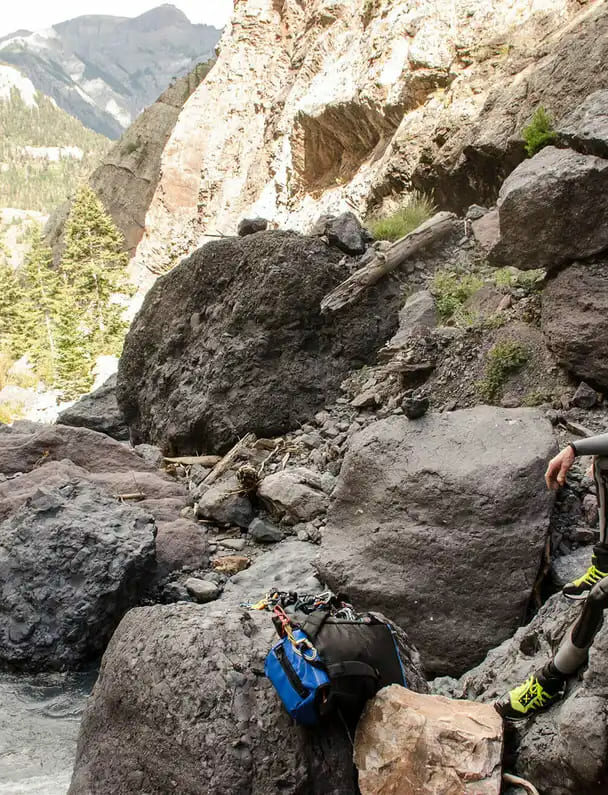 Canyoning in Ouray, Colorado.