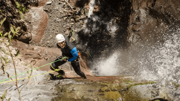 Canyoning in Ouray, Colorado.