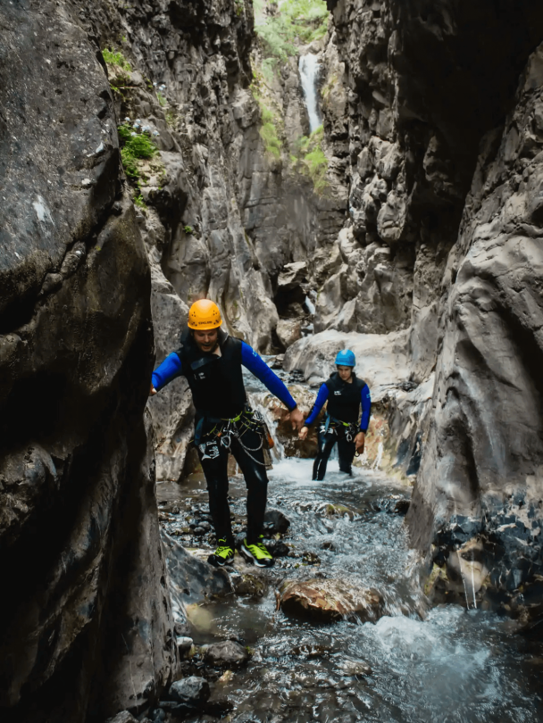 Canyoning in Ouray, Colorado.