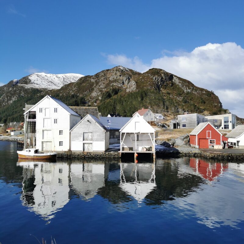 A fishing village in Norway