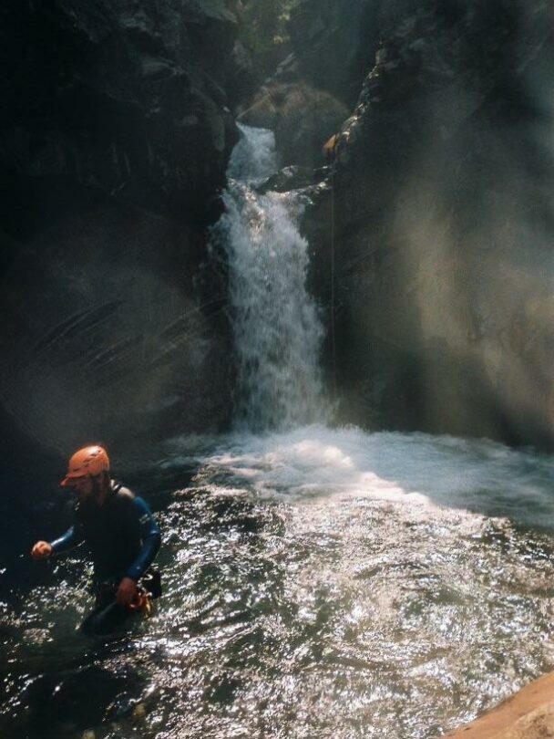 Canyoning in Ouray, Colorado.