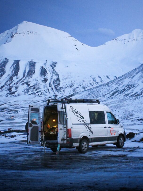 A backcountry skiing and van trip in Iceland