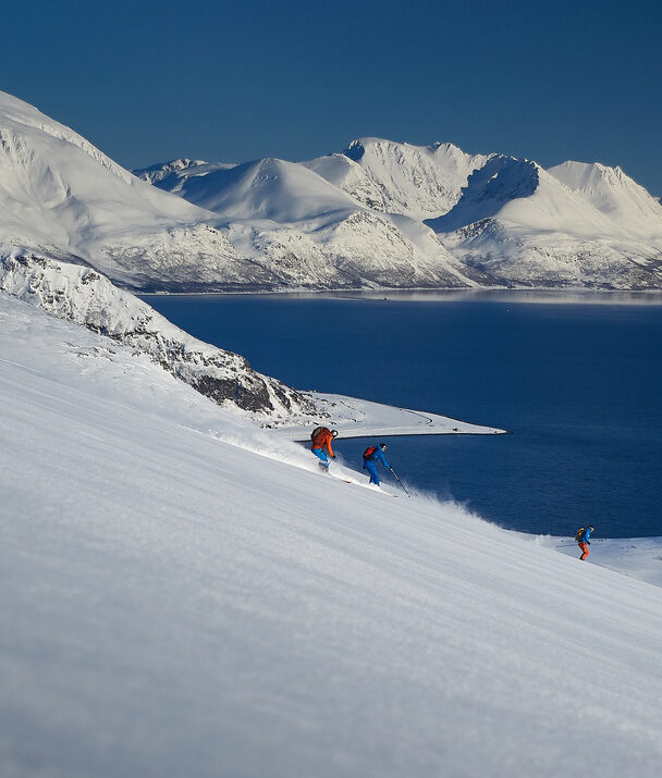 Backcountry skiing in Lyngen.
