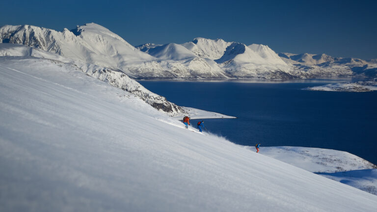 Backcountry skiing in Lyngen.