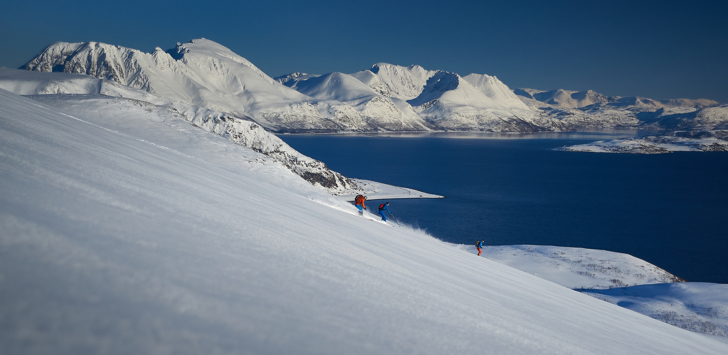 Backcountry skiing in Lyngen.