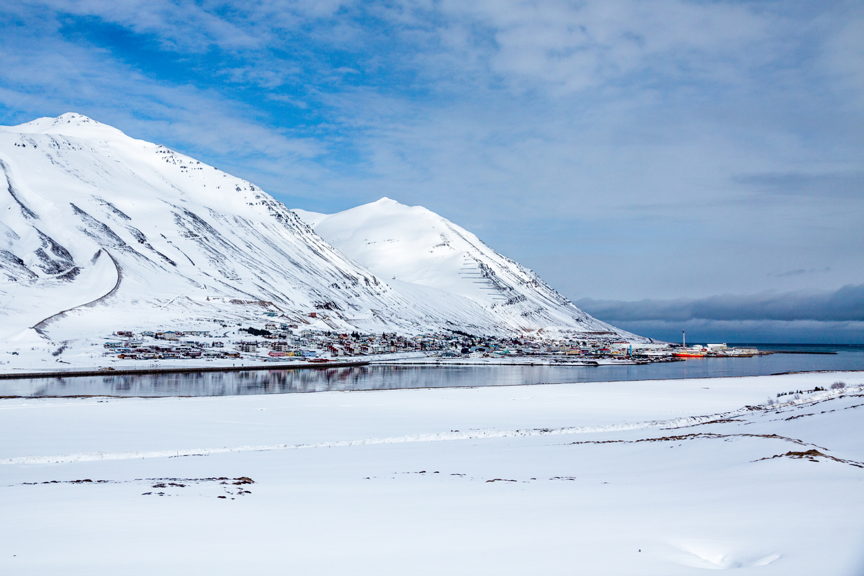 A coastal village in Iceland.