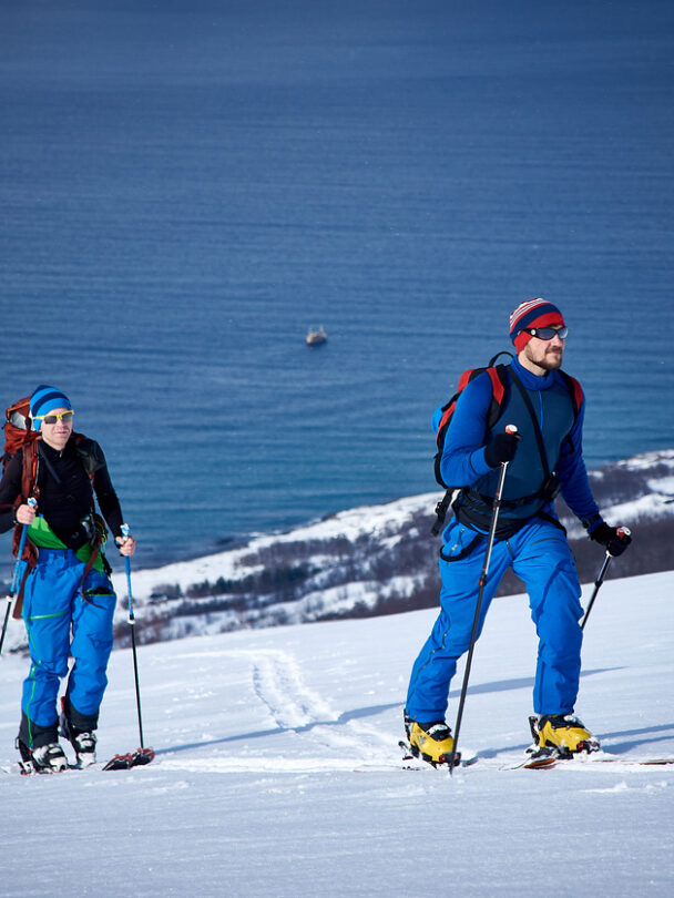 Backcountry skiing in Lyngen.